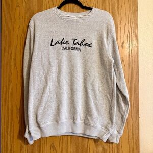 Lake Tahoe California Gray Crewneck Sweater